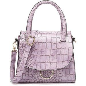 Purple women's handbag diagonal bag